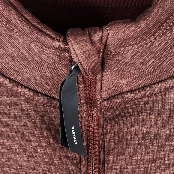 Athleta Maroon Altitude Polartec Half Zip Sweatshirt sz L - Picture 7 of 13